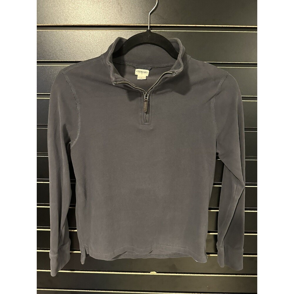 NWOT J.CREW Crewcuts BoysQuarter Zip Sweatshirt Sueded Jersey size Large